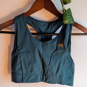 Tracksmith Deep Teal Sports Bra